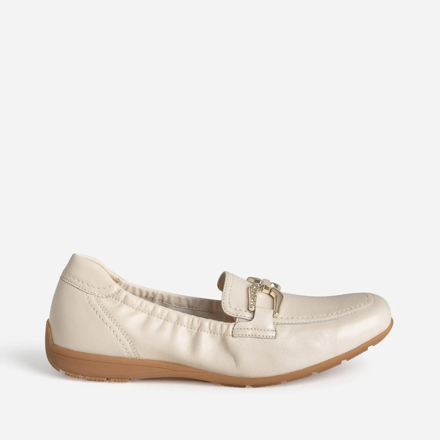 Caprice Mocassins/Slippers^Mocassin beige clair cuir ECRU