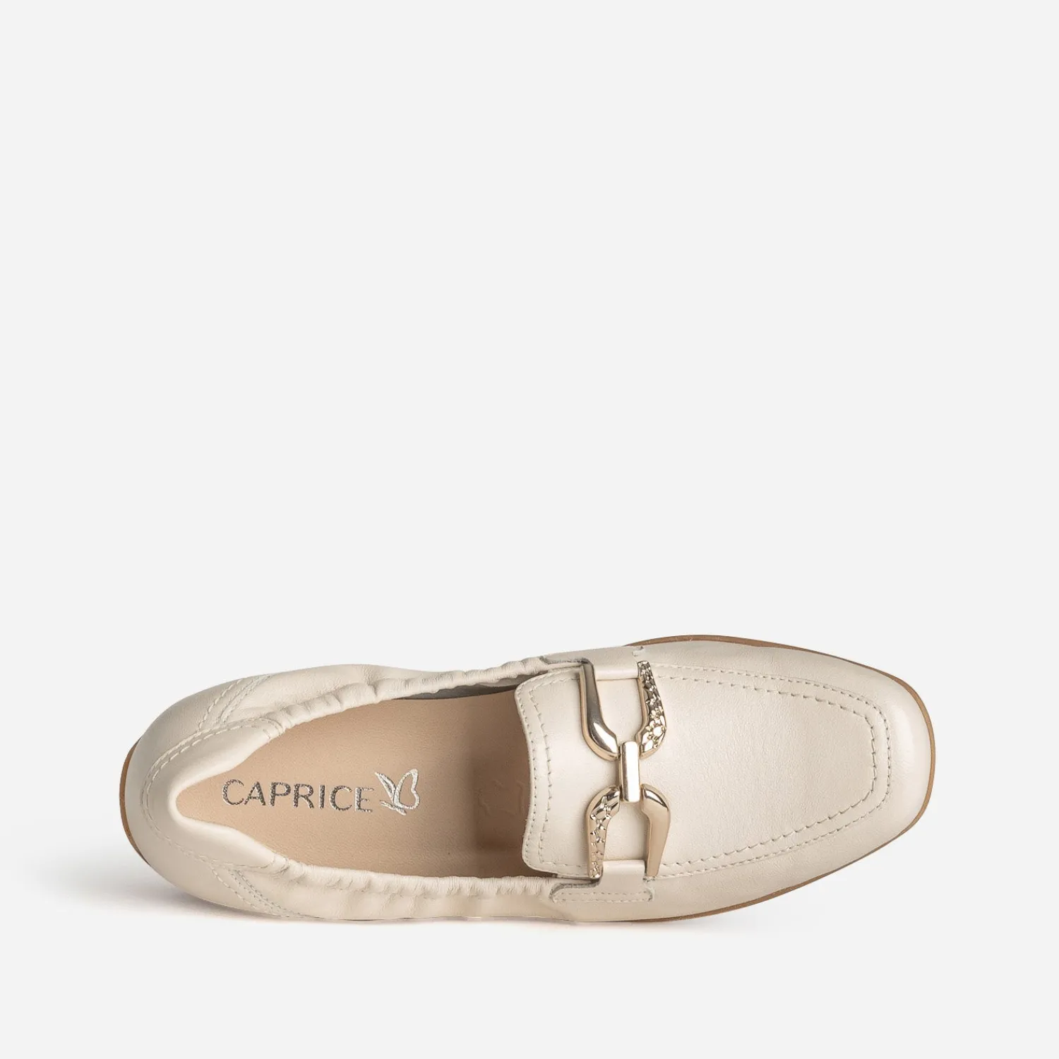 Caprice Mocassins/Slippers^Mocassin beige clair cuir ECRU