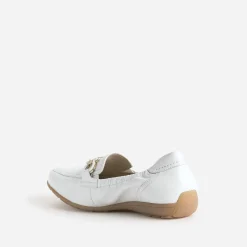 Caprice Mocassins/Slippers^Mocassin nacré cuir BLANC