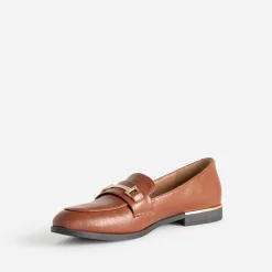 Eram Mocassins/Slippers^Mocassin cognac détails dorés MARRON
