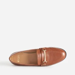 Eram Mocassins/Slippers^Mocassin cognac détails dorés MARRON