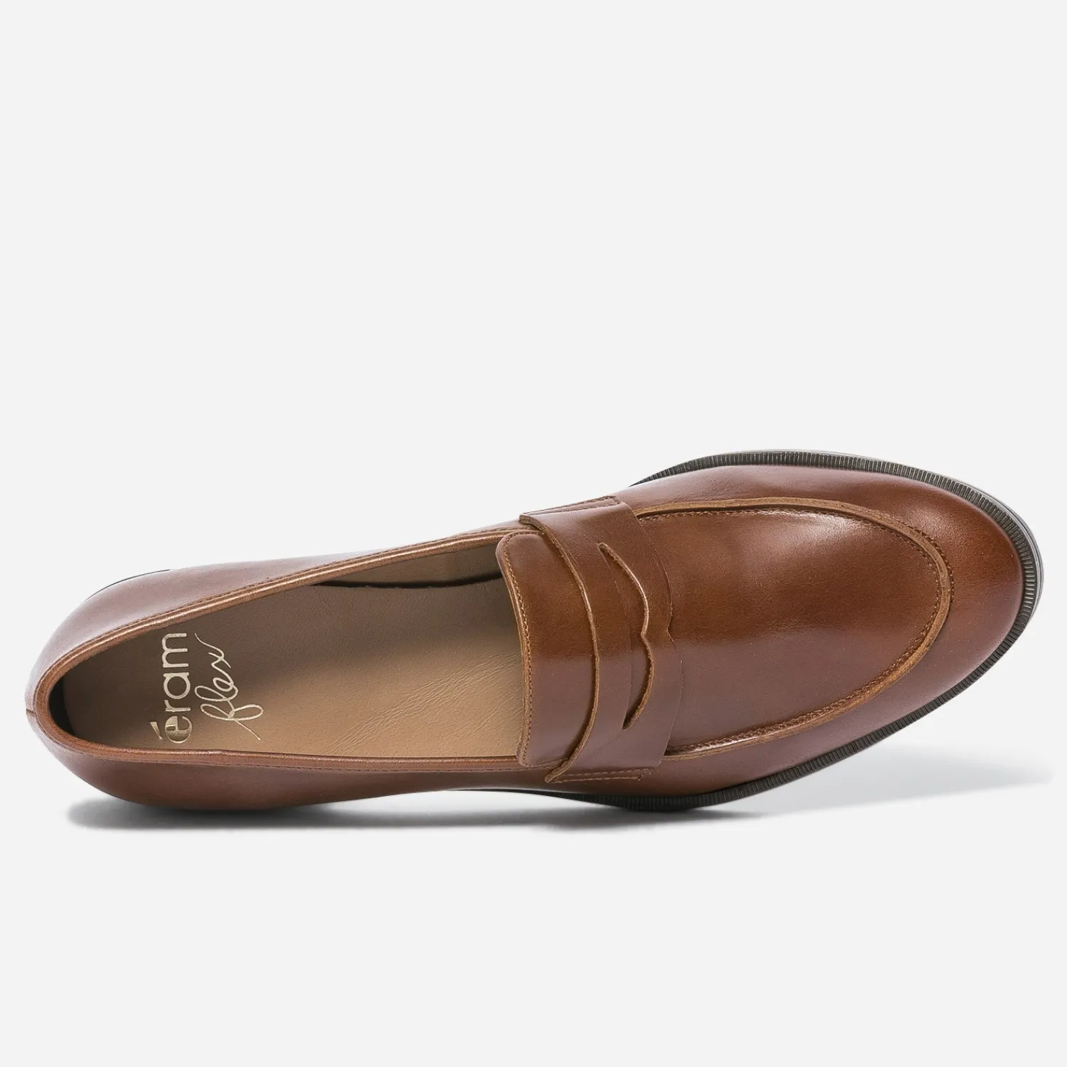 Eram Flex Mocassins/Slippers^Mocassin en cuir verni COGNAC