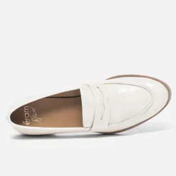 Eram Flex Mocassins/Slippers^Mocassin écru cuir verni BEIGE CLAIR
