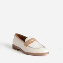 Eram Flex Mocassins/Slippers^Mocassin écru et cuir BEIGE