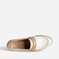 Eram Flex Mocassins/Slippers^Mocassin écru et cuir BEIGE