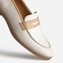 Eram Flex Mocassins/Slippers^Mocassin écru et cuir BEIGE