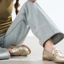 Eram Flex Mocassins/Slippers^Mocassin dé cuir perfé OR