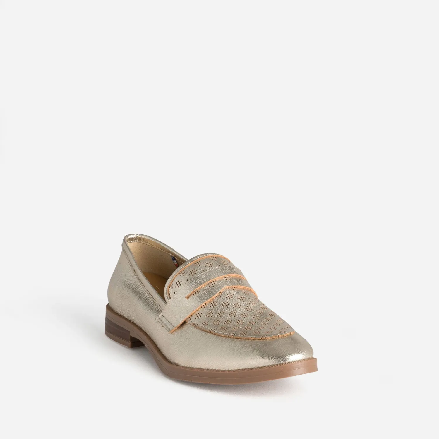 Eram Flex Mocassins/Slippers^Mocassin dé cuir perfé OR
