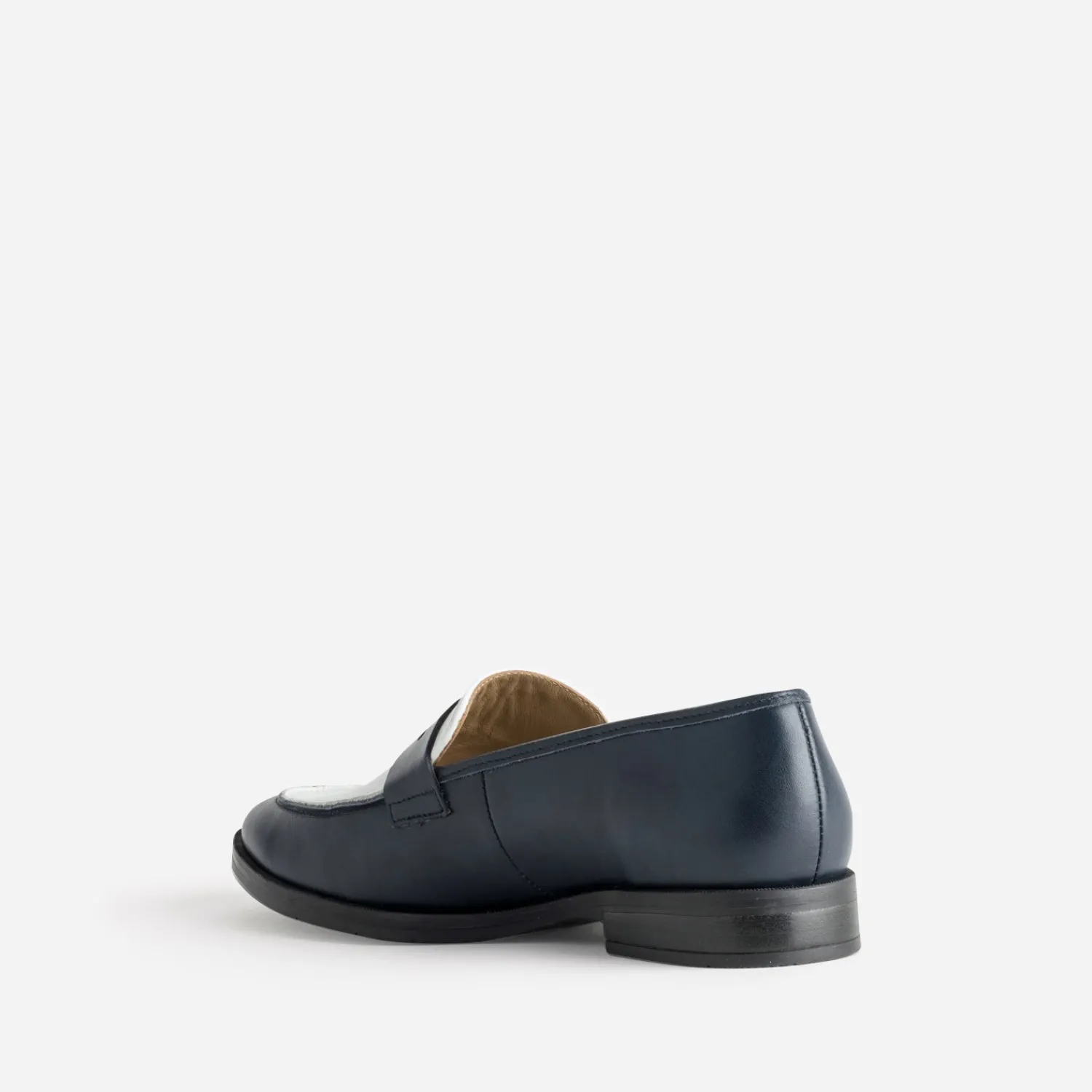 Eram Flex Mocassins/Slippers^Mocassin et blanc cuir MARINE