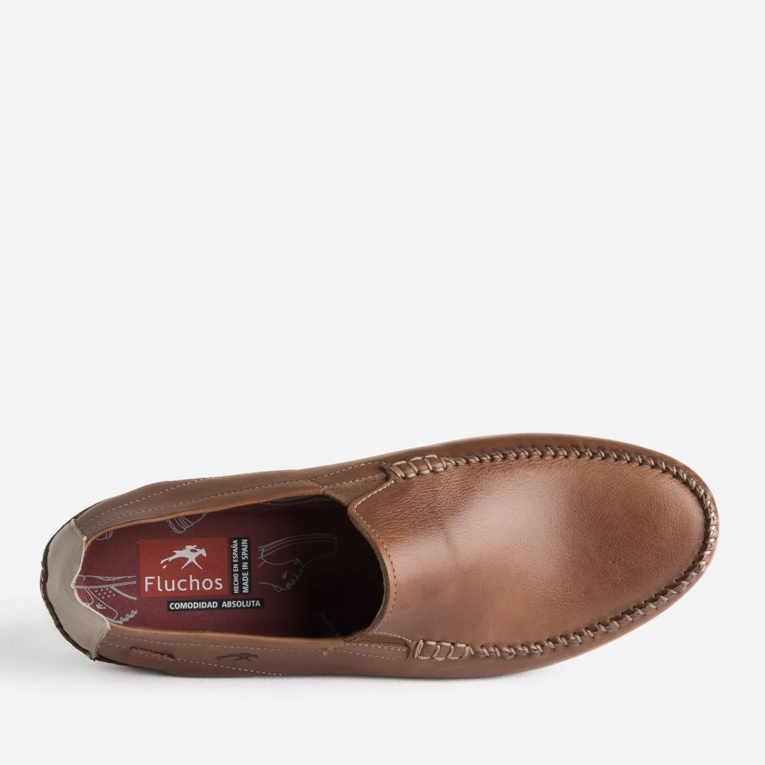 Fluchos Mocassins^Mocassin en cuir COGNAC