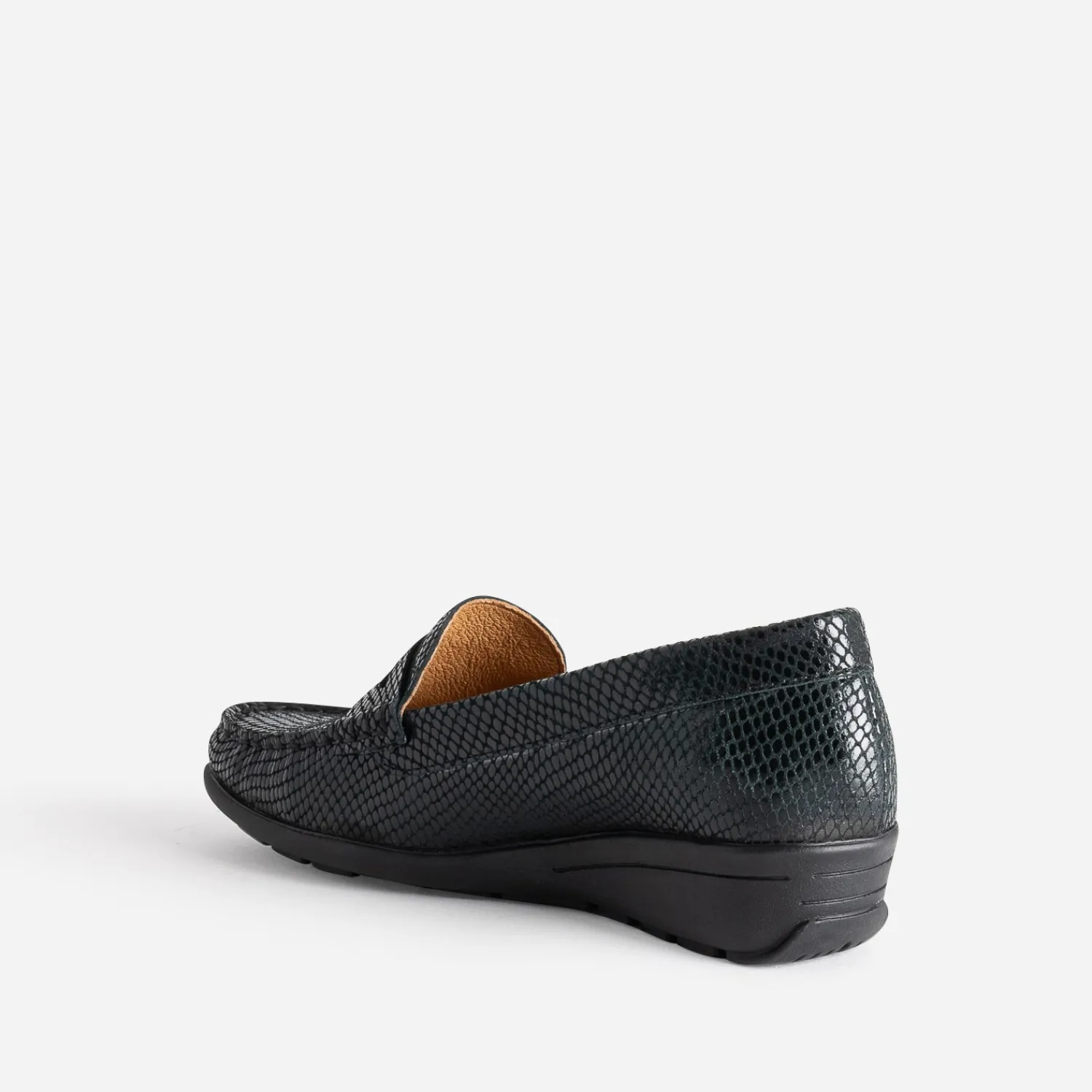 FRANCE ARNO Mocassins/Slippers^Mocassin en cuir NOIR