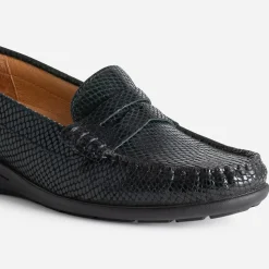 FRANCE ARNO Mocassins/Slippers^Mocassin en cuir NOIR