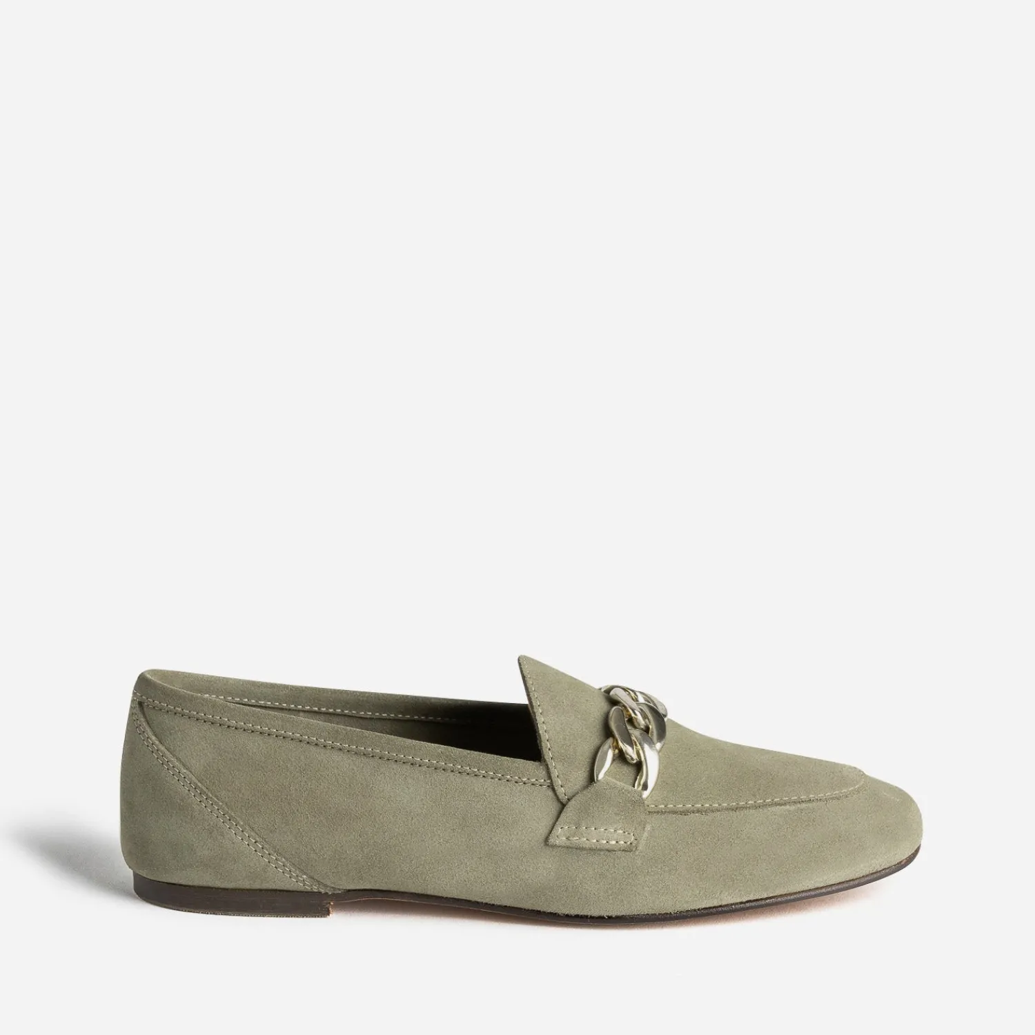Eram Mocassins/Slippers^Mocassin kaki éco-conçu en cuir velours VERT