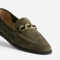 Eram Mocassins/Slippers^Mocassin cuir velours KAKI