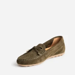 Eram Mocassins/Slippers^Mocassin en cuir velours éco-conçu KAKI
