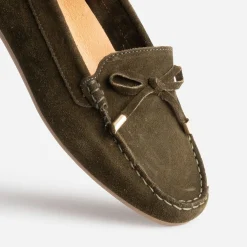 Eram Mocassins/Slippers^Mocassin en cuir velours éco-conçu KAKI