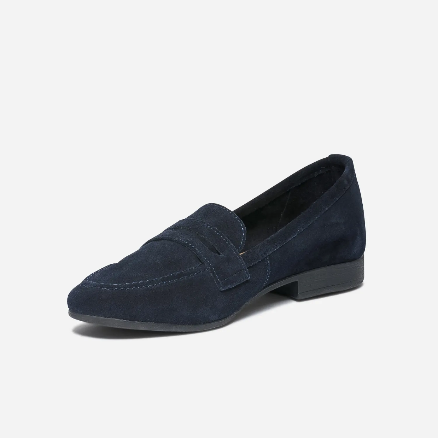 Eram Mocassins/Slippers^Mocassin éco-conçu en cuir velours MARINE
