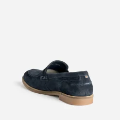 Eram Mocassins^Mocassin cuir velours éco-conçu MARINE