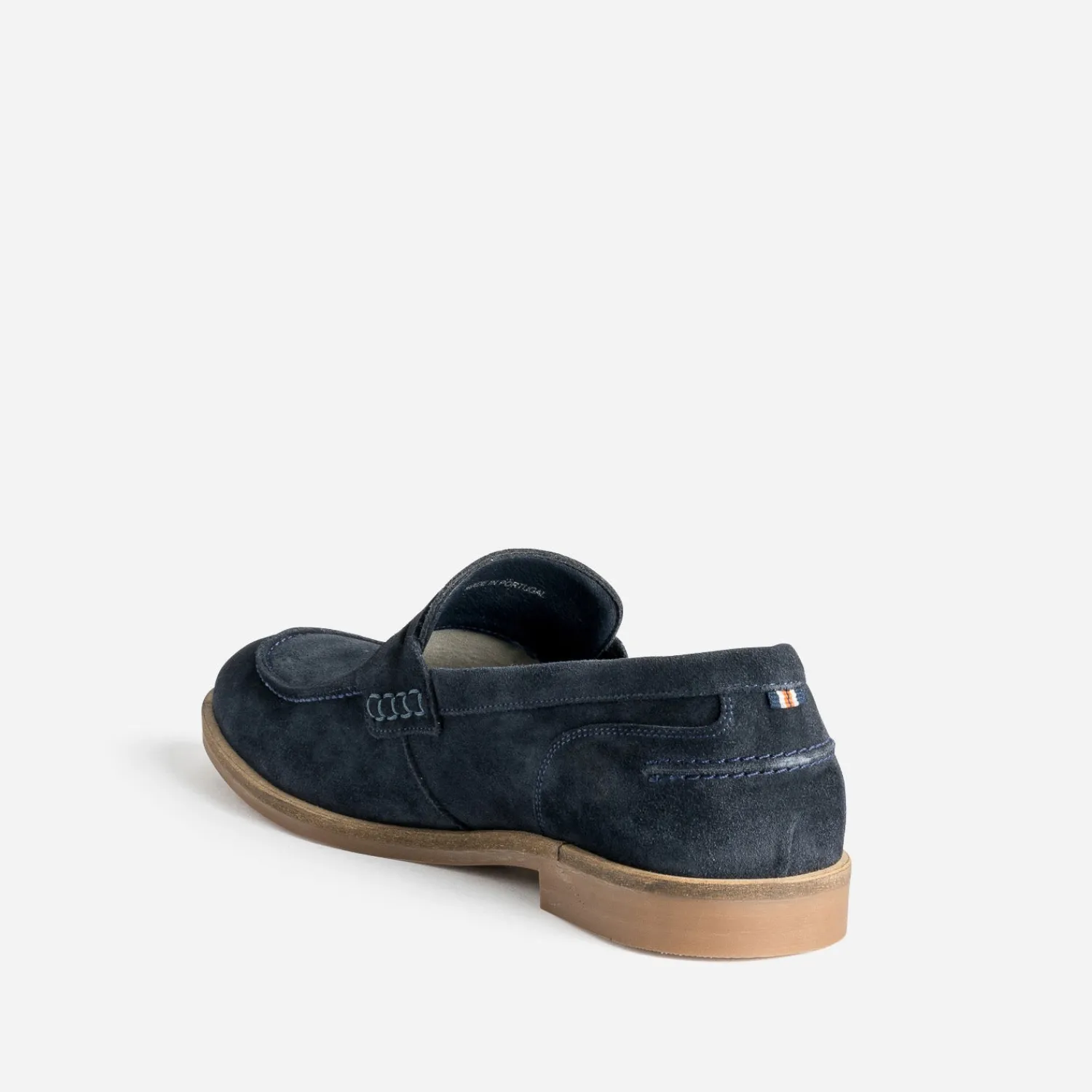 Eram Mocassins^Mocassin cuir velours éco-conçu MARINE