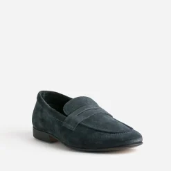Eram Mocassins^Mocassin cuir velours MARINE
