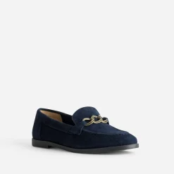 Eram Mocassins/Slippers^Mocassin cuir velours MARINE