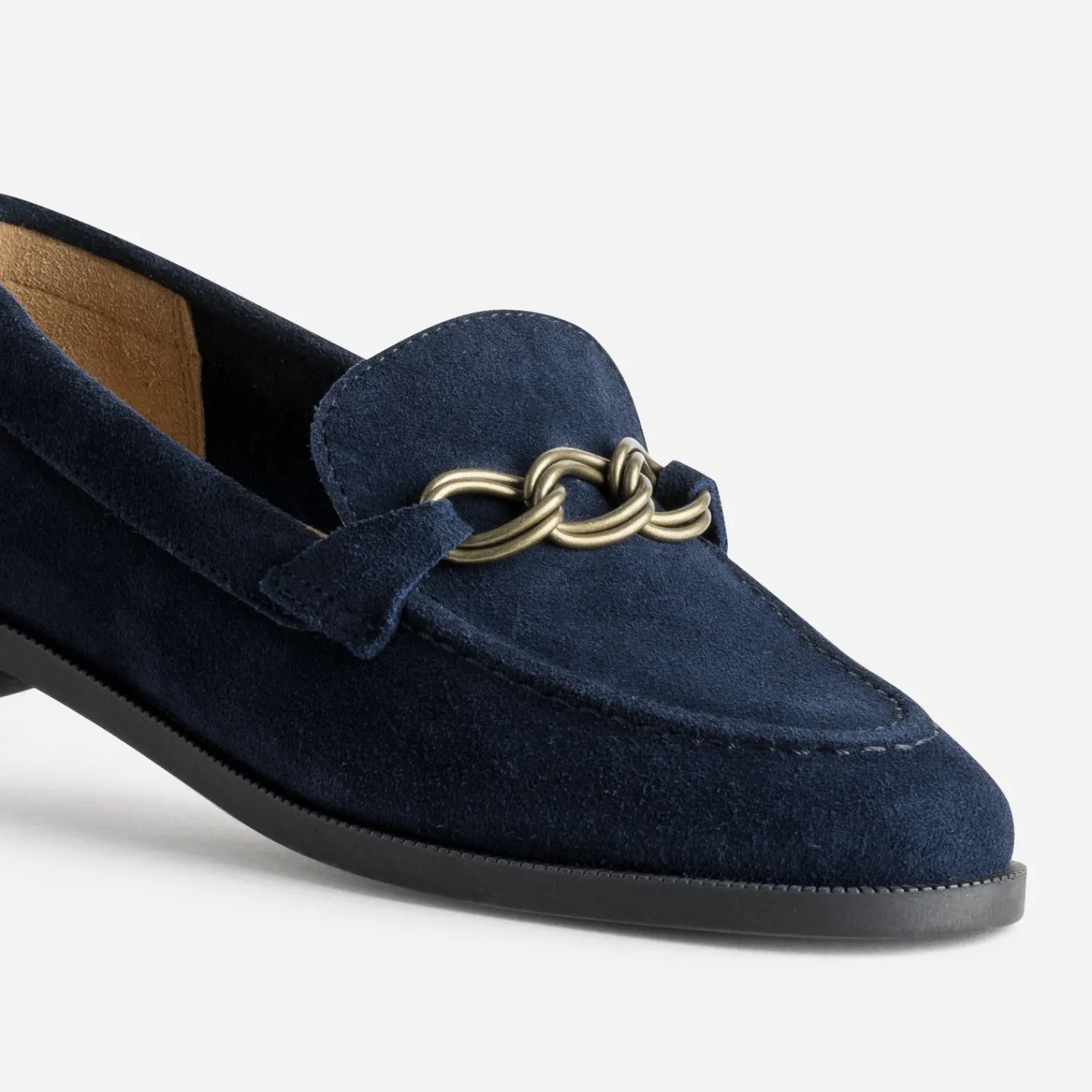 Eram Mocassins/Slippers^Mocassin cuir velours MARINE