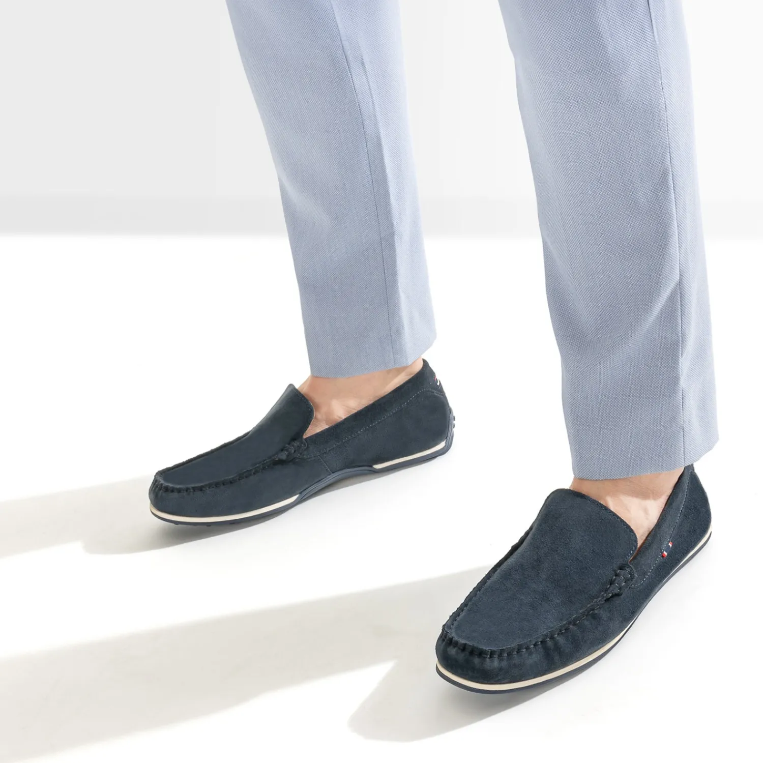 Eram Mocassins^Mocassin en cuir velours MARINE