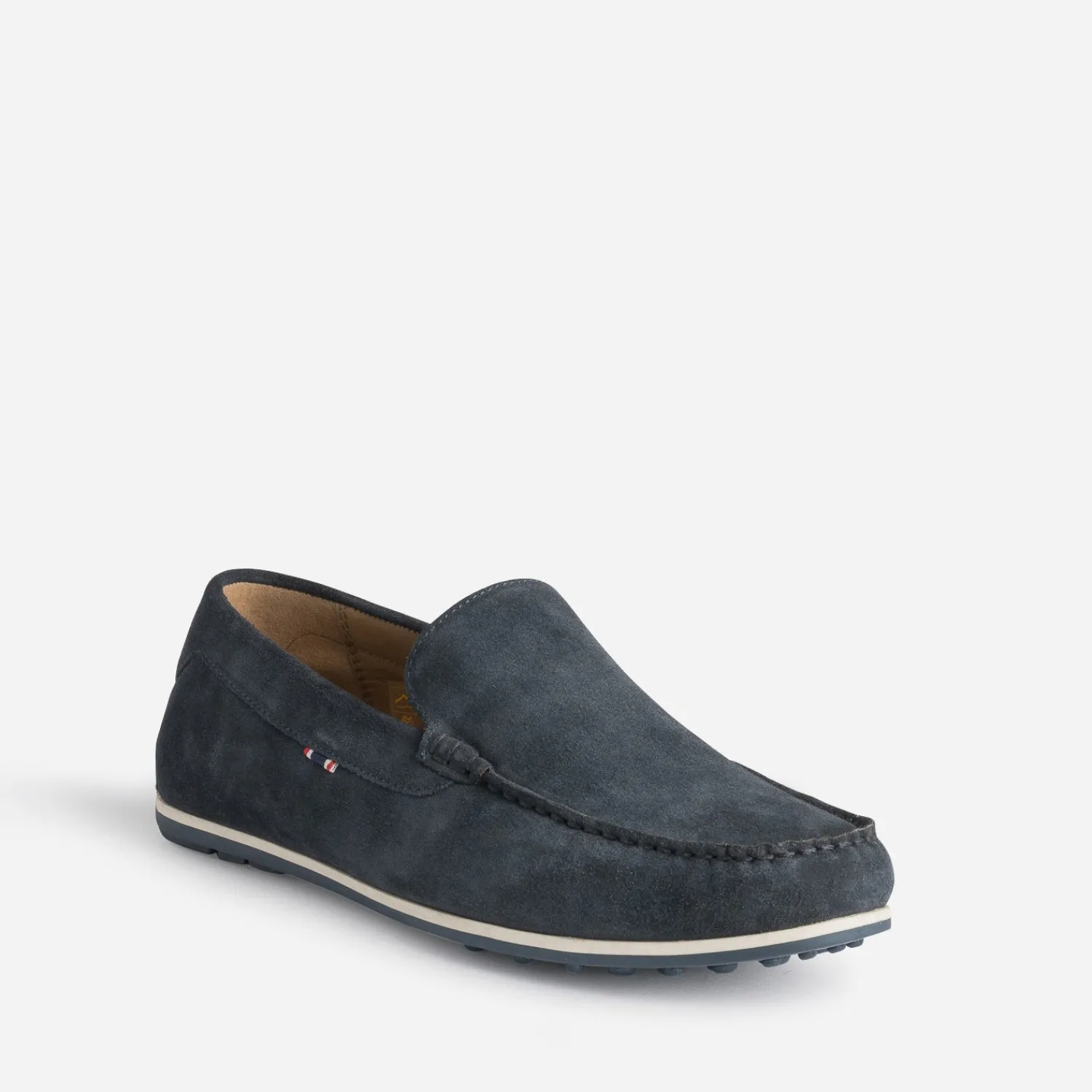 Eram Mocassins^Mocassin en cuir velours MARINE