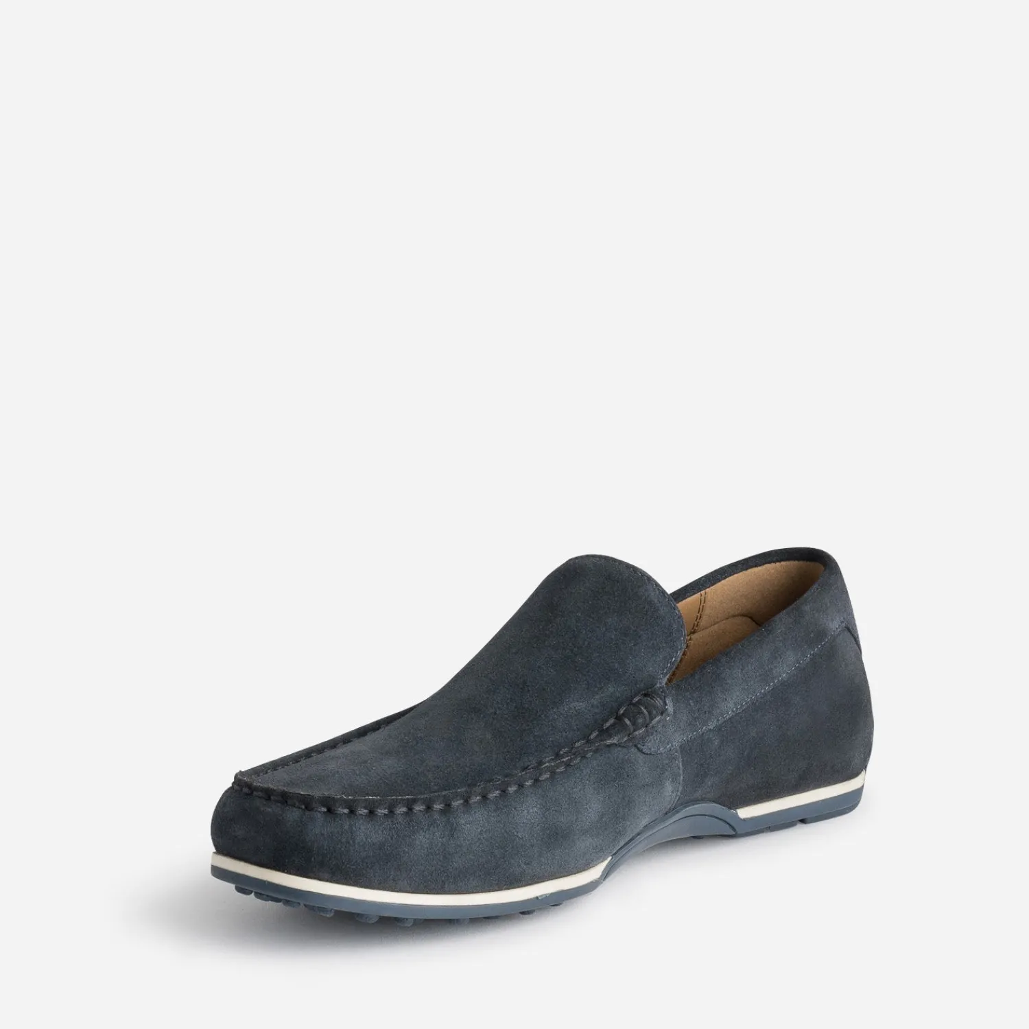 Eram Mocassins^Mocassin en cuir velours MARINE