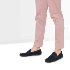 Eram Mocassins^Mocassin en cuir velours MARINE