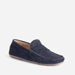 Eram Mocassins^Mocassin en cuir velours MARINE