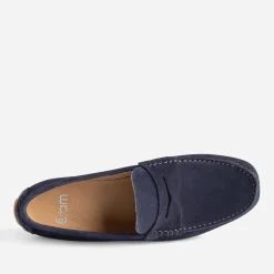 Eram Mocassins^Mocassin en cuir velours MARINE