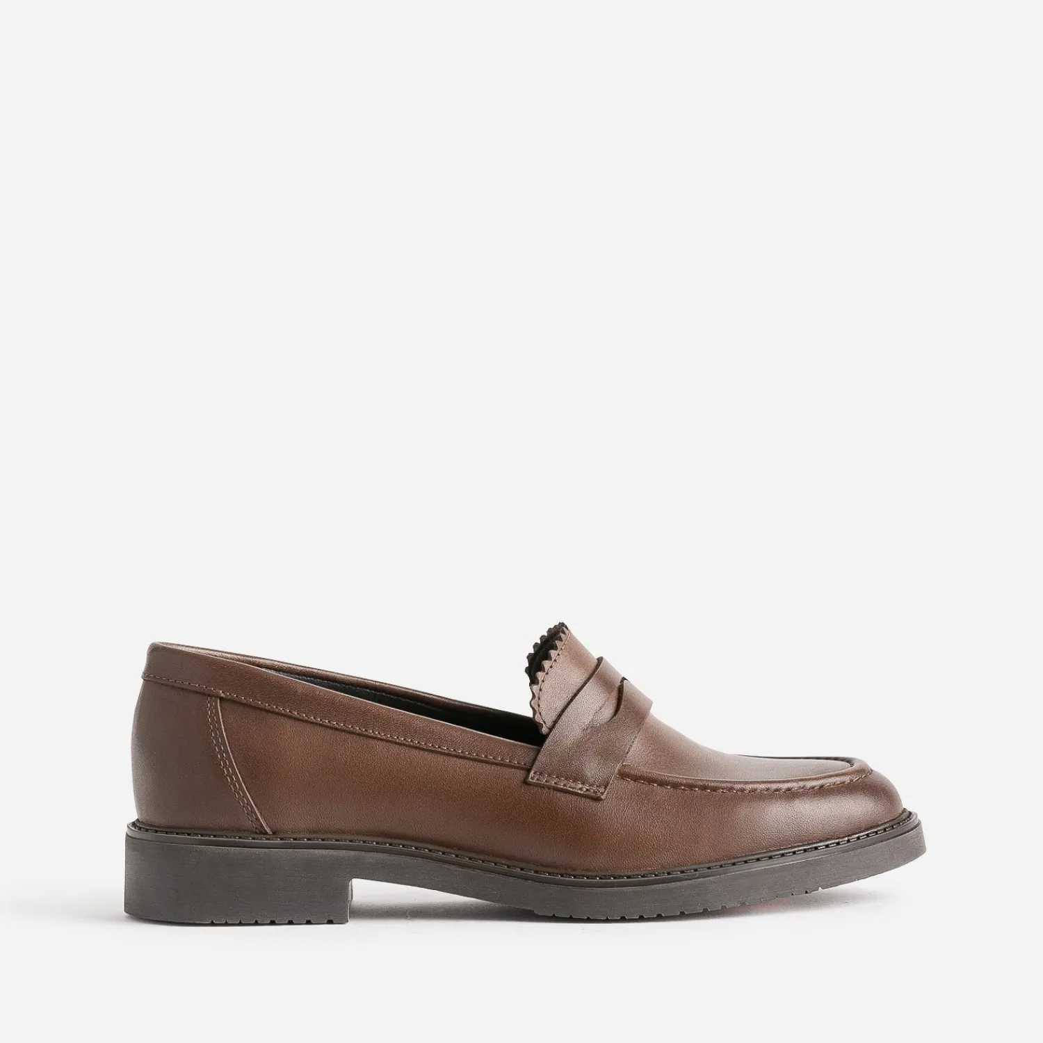 Eram Mocassins/Slippers^Mocassin marron cuir bord cranté éco-conçu COGNAC