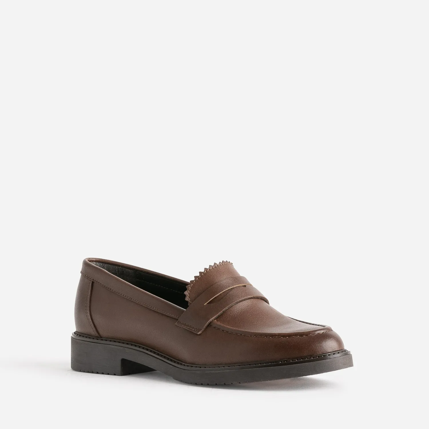Eram Mocassins/Slippers^Mocassin marron cuir bord cranté éco-conçu COGNAC