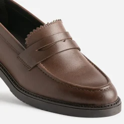 Eram Mocassins/Slippers^Mocassin marron cuir bord cranté éco-conçu COGNAC