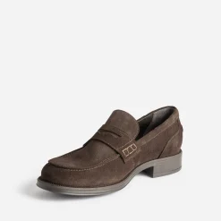 Eram Mocassins^Mocassin en cuir velours MARRON