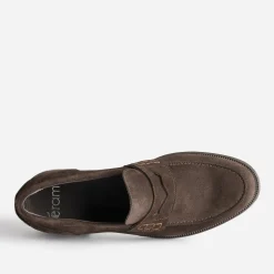 Eram Mocassins^Mocassin en cuir velours MARRON