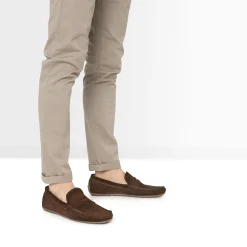 Eram Mocassins^Mocassin en cuir velours MARRON