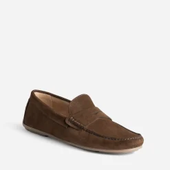 Eram Mocassins^Mocassin en cuir velours MARRON