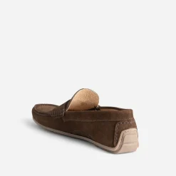 Eram Mocassins^Mocassin en cuir velours MARRON