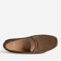 Eram Mocassins^Mocassin en cuir velours MARRON