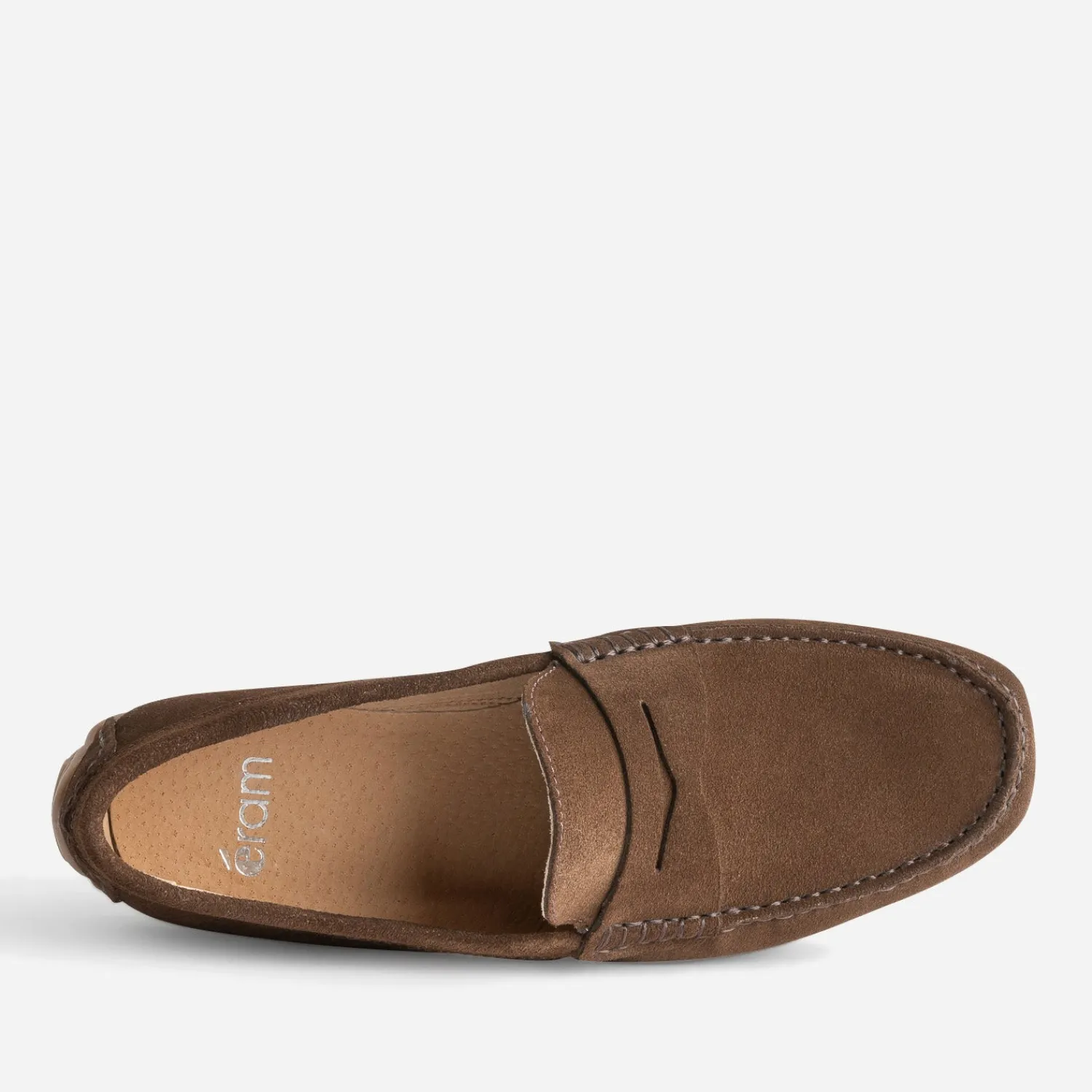 Eram Mocassins^Mocassin en cuir velours MARRON