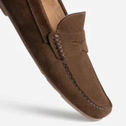 Eram Mocassins^Mocassin en cuir velours MARRON