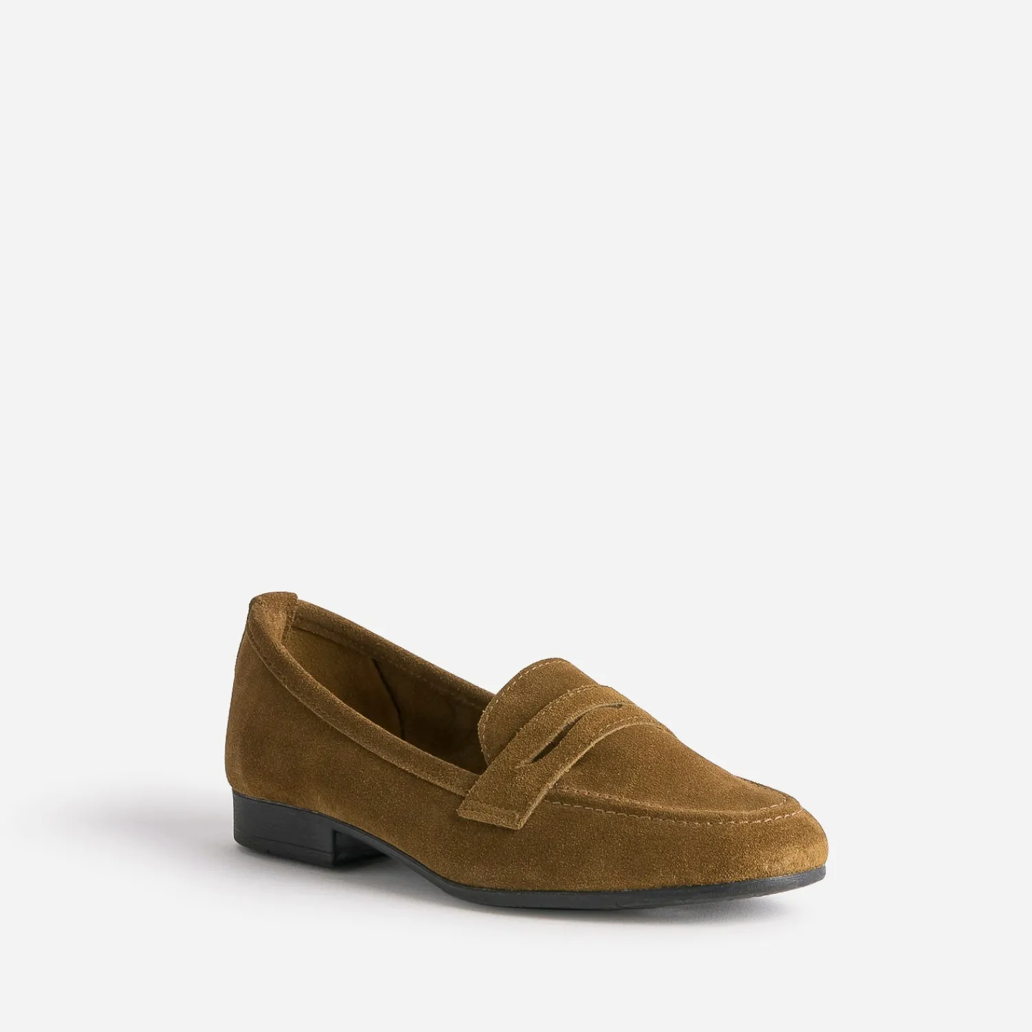 Eram Mocassins/Slippers^Mocassin marron en cuir velours COGNAC