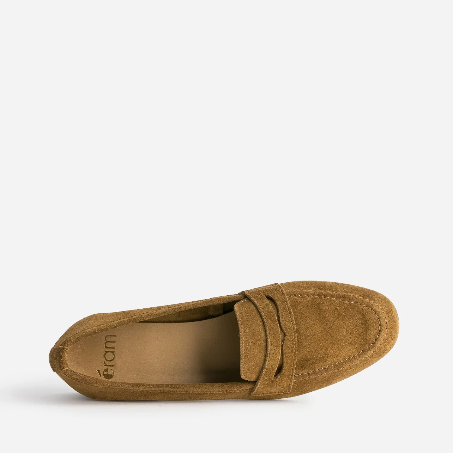 Eram Mocassins/Slippers^Mocassin marron en cuir velours COGNAC
