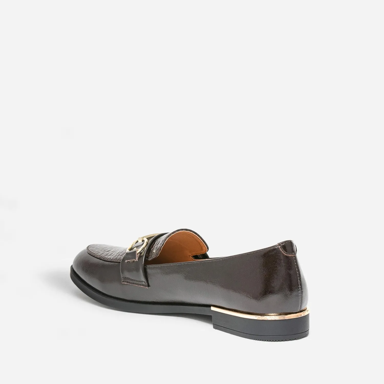 Eram Mocassins/Slippers^Mocassin verni embossé effet python MARRON