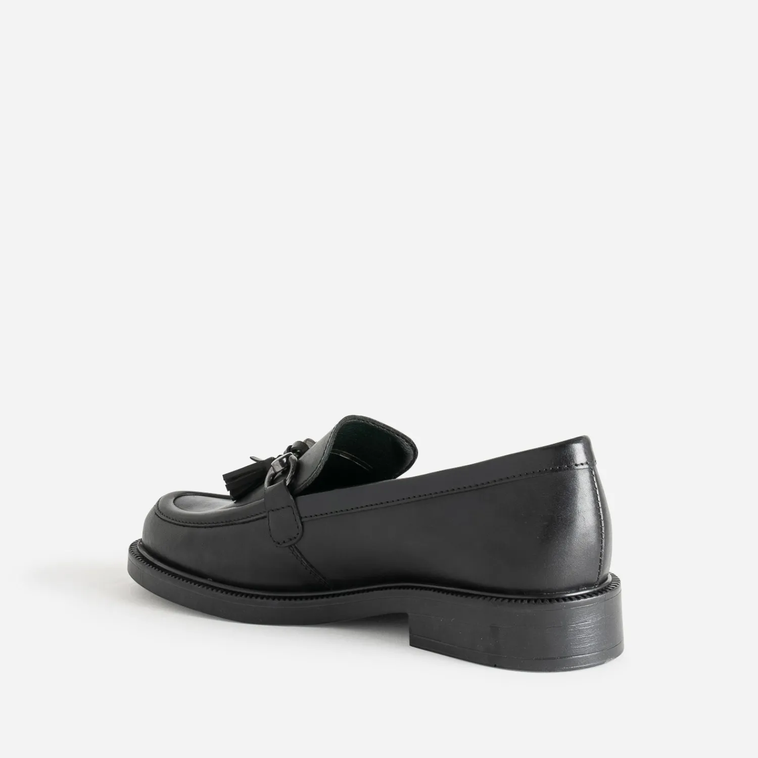 Eram Mocassins/Slippers^Mocassin cuir à pampilles NOIR