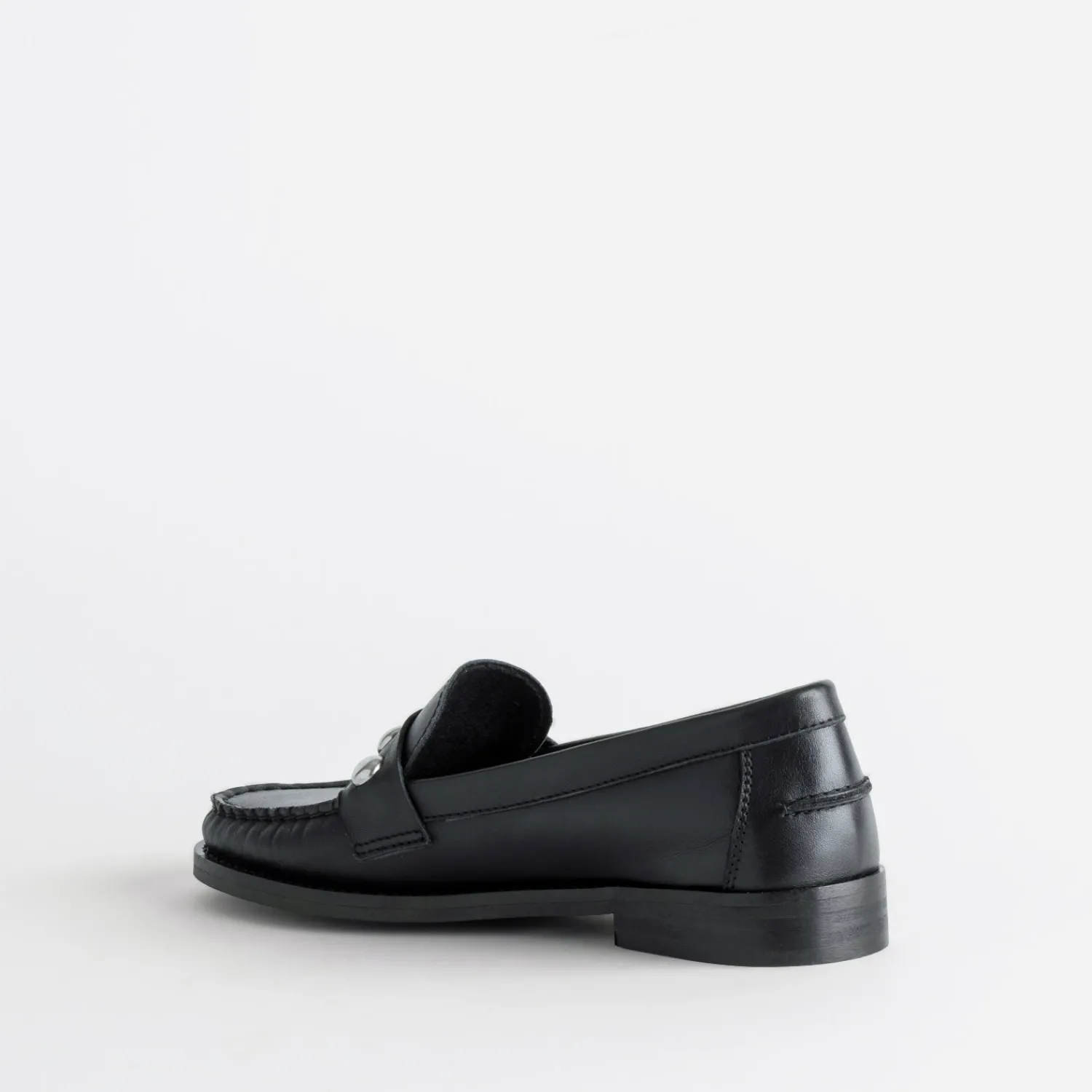 Eram Mocassins/Slippers^Mocassin cuir détails clous bombés NOIR
