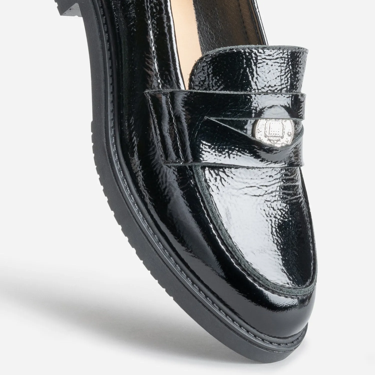 Eram Mocassins/Slippers^Mocassin cuir verni NOIR