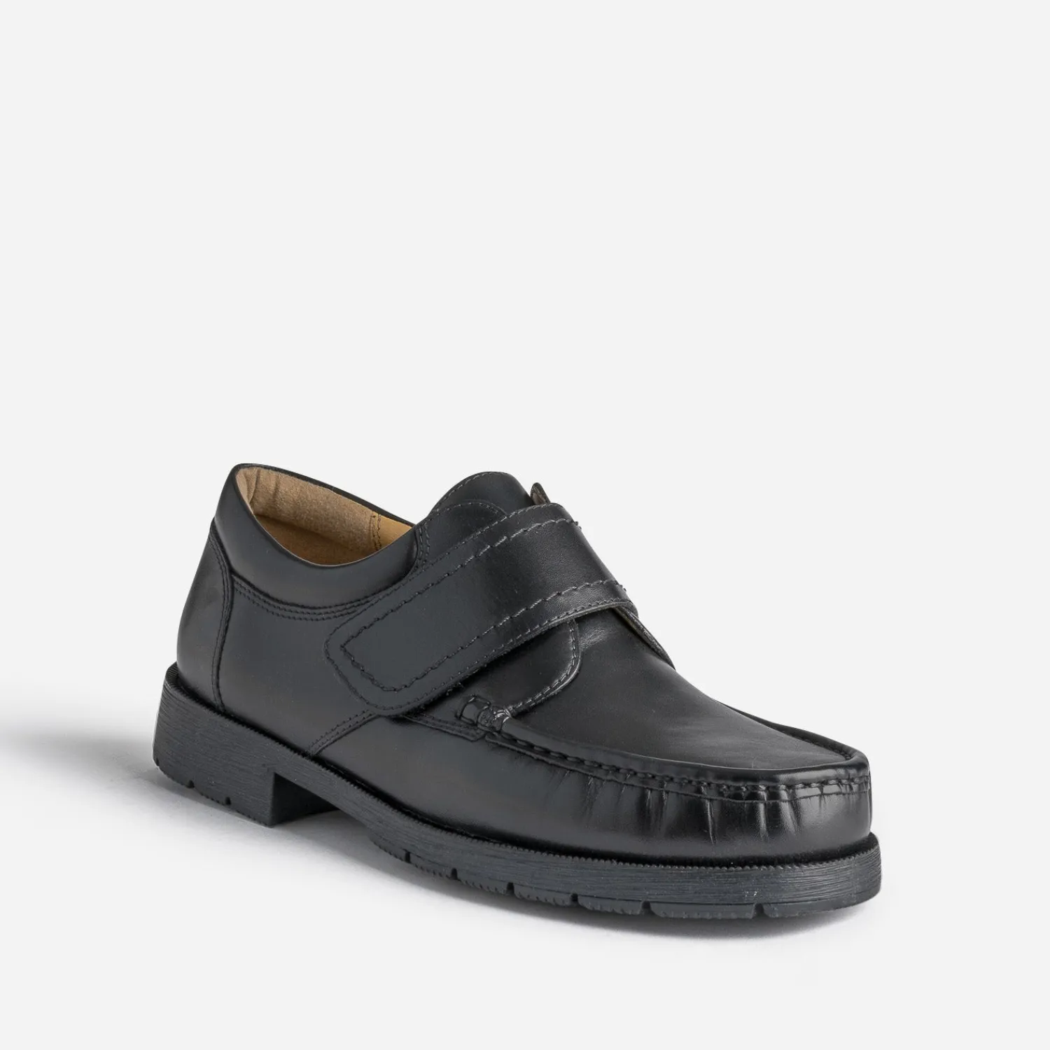Eram Chaussures De Ville^Mocassin en cuir à scratch NOIR
